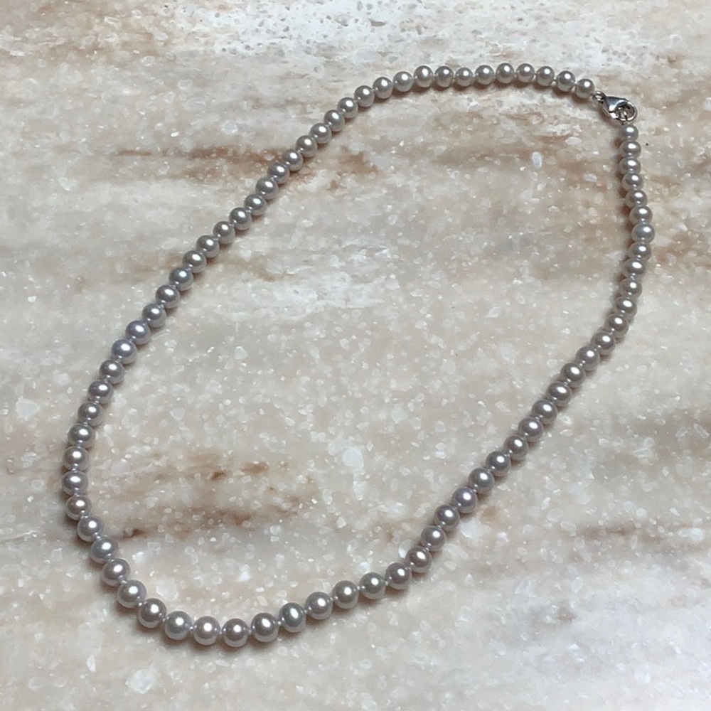 😍Honora 925 Grey Pearl Strand 17.5"😍NWOT